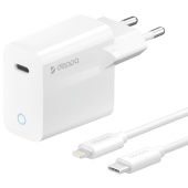 Сетевое ЗУ + кабель USB-C/Lightning Deppa USB-C PD 20 ватт