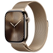 Apple Watch Series 10 (42mm) Золотой титан, Milanese Loop (без RuStore)