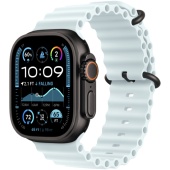 Apple Watch Ultra 2 2024 (49mm) Черный титан, Ocean Loop, Ледяной синий (без RuStore)