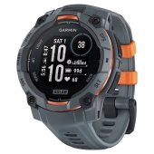 Garmin Instinct 3 45mm Solar Темно-Серый корпус, Темно-Серый силиконовый ремешок