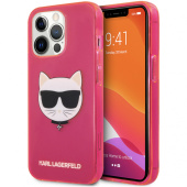 Чехол iPhone 13 Pro Max Накладка Силикон Karl Lagerfeld FLUO Choupette Hard