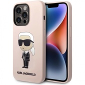 Чехол iPhone 14 Pro Накладка Силикон Karl Lagerfeld Liquid Silicone NFT Karl Ikonik Hard