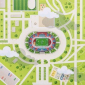 Значок Магнитка Центральный Стадион металлический, Пин