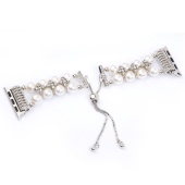 Браслет стальной Pearl + Diamond Bracelet для Apple Watch 38, 45, 49mm