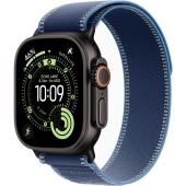 Apple Watch Ultra 3 (49mm) Чёрный титан, Trail Loop, Cиний (без RuStore)