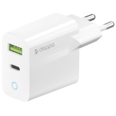 Сетевое ЗУ Deppa 11426, 33 ватта, 2 выхода: USB-A, USB-C