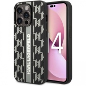 Чехол iPhone 14 Pro Max Накладка Кожзам Karl Lagerfeld Monogram Vertical logo Hard