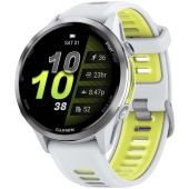 Garmin Forerunner 970, Белые, Бело-зеленый ремешок