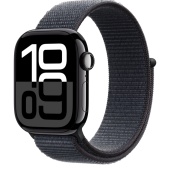 Apple Watch Series 10 (42mm) Алюминиевый корпус, Черный глянец, Sport Loop (без RuStore)