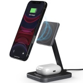 Беспроводная зарядная станция 2 в 1 Deppa Mage Safe для iPhone, AirPods 20 ватт