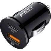 Автомобильное ЗУ Aukey USB+USB-C 21 ватт