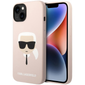 Чехол iPhone 14 Накладка Силикон Karl Lagerfeld Liquid Silicone Karl's Head Hard