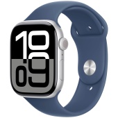 Apple Watch Series 10 (42mm) Алюминиевый корпус, Серебристый, Sport Band (без RuStore)