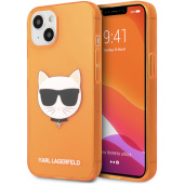 Чехол iPhone 13 mini Накладка Силикон Karl Lagerfeld FLUO Choupette Hard