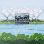 Значок Магнитка ММК металлический, Магнит