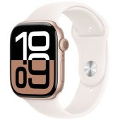 Apple Watch Series 10 (46mm) Алюминиевый корпус, Розовое Золото, Sport Band (без RuStore)