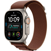 Apple Watch Ultra 4 (49mm) Натуральный титан, Alpine Loop, Бургунди (без RuStore)