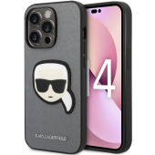 Чехол iPhone 14 Pro Max Накладка Пластик Karl Lagerfeld Saffiano Karl head Patch Hard
