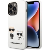 Чехол iPhone 14 Pro Max Накладка Силикон Karl Lagerfeld Liquid Silicone Karl&Choupette Hard 