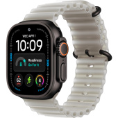 Apple Watch Ultra 4 (49mm) Черный титан, Ocean Band, Полупрозрачный Серый (без RuStore)
