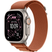 Apple Watch Ultra 3 (49mm) Натуральный титан, Alpine Loop, Оранжевый (без RuStore)