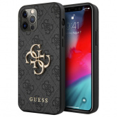 Чехол iPhone 12, 12 Pro Накладка Кожзам Guess 4G Big Metal Logo Hard