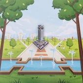 Значок Магнитка Куранты металлический, Магнит