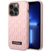 Чехол iPhone 14 Pro Max Накладка Силикон Karl Lagerfeld 3D Rubber Monogram Metal logo Hard