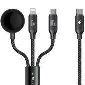Кабель Mcdodo CA-494, USB-C → USB-C → Lightning → зарядка для Apple Watch, 100 ватт, длина 1.2 м