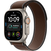 Apple Watch Ultra 4 (49mm) Натуральный титан, Trail Loop, Темно-коричневый (без RuStore)