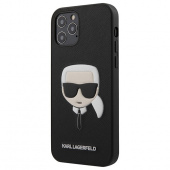 Чехол iPhone 12, 12 Pro Накладка Пластик Karl Lagerfeld Saffiano Head Hard