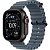 Apple Watch Ultra 3 (49mm) Чёрный титан, Ocean Band, Синий (без RuStore)