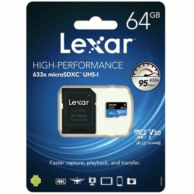 Флешка Lexar High-Performance, Micro SDXC, 64 Gb (Флешка Lexar 64 Gb)