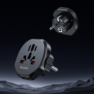 Универсальный Travel-адаптер Mcdodo CP-455, Евро вилка (ЗУ Универсальный Черный)