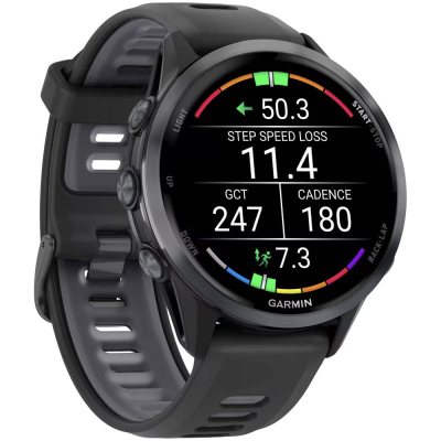 Garmin Forerunner 970, Черные, Черный ремешок (Garmin Forerunner 970 Черные)