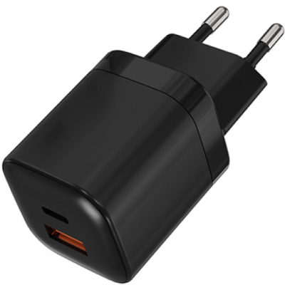 Сетевое ЗУ TFN USB-C + USB-A  20 ватт (Сетевое ЗУ TFN Черный)