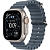 Apple Watch Ultra 3 (49mm) Натуральный титан, Ocean Band, Синий (без RuStore)