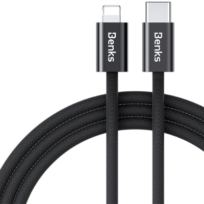 Кабель Benks D46, USB-C → Lightning, длина 1 м (Кабель Benks Черный)
