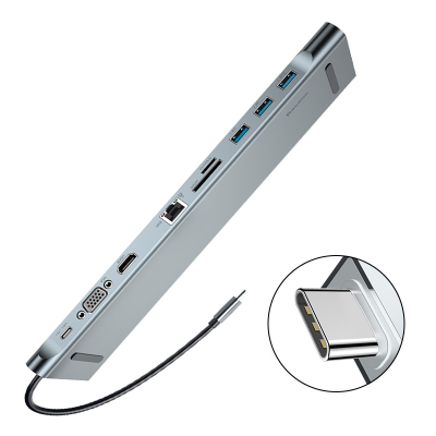 Многопортовый адаптер Baseus Enjoyment Series USB-C (Baseus Серебристый CATSX-F0G)