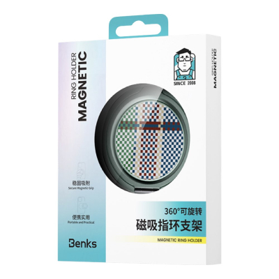 Держатель для смартфона Benks MagClap (Держатель кольцо Benks PassionGreen Карбон)