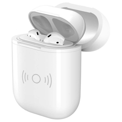 Чехол с беспроводной зарядкой для наушников Apple AirPods (Чехол с беспроводной зарядкой для AirPods Белый)
