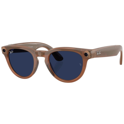 Умные очки Ray-Ban Headliner, карамельная оправа, Фотохром: Прозрачные - Сапфировые (Очки Ray-Ban Коричневый)