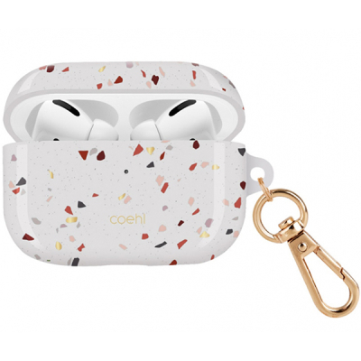 Чехол Uniq Coehl Terrazzo для AirPods Pro (AirPods Pro Uniq Белый)