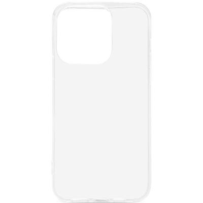 Чехол iPhone 14 Pro Накладка Силикон Прозрачный DF (iPhone 14 Pro Накладка Прозрачный Белый)