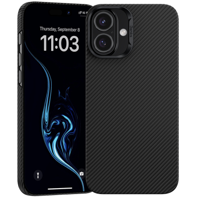Кевларовый чехол Benks ArmorAir для iPhone 16 Plus (MagSafe) (Накладка Черный Карбон)