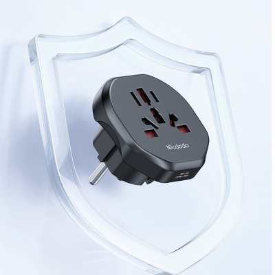 Универсальный Travel-адаптер Mcdodo CP-455, Евро вилка (ЗУ Универсальный Черный)