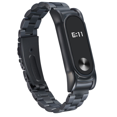 Браслет для фитнес трекера Xiaomi Mi Band 2 Керамика, Блочный (Ремешок Mi Band 2 Керамика Черный)