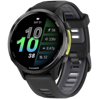 Garmin Forerunner 970, Черные, Черный ремешок (Garmin Forerunner 970 Черные)