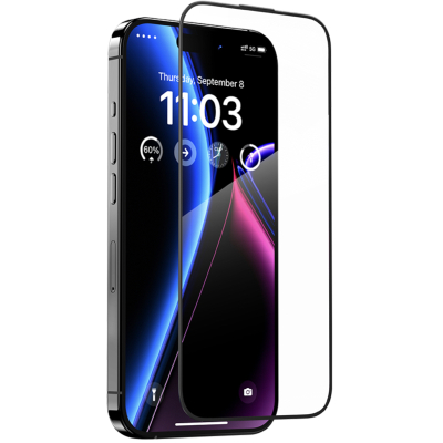 Защитное стекло Benks GlassWarrior для iPhone 15 Pro Антибликовое (Защитное стекло Черный)
