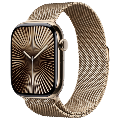 Apple Watch Series 10 (42mm) Золотой титан, Milanese Loop (без RuStore)